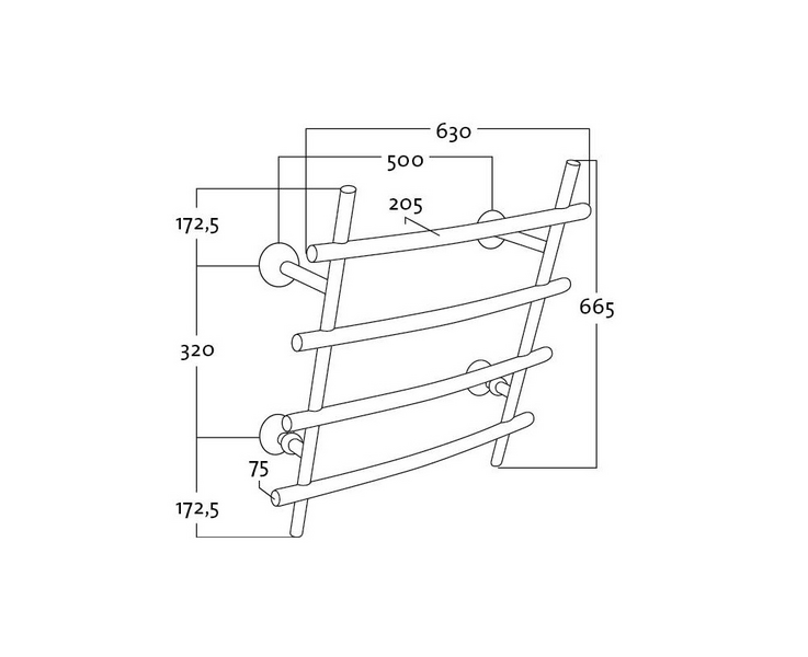Kuivausteline REJ Design vesi Bamboo Quartet musta