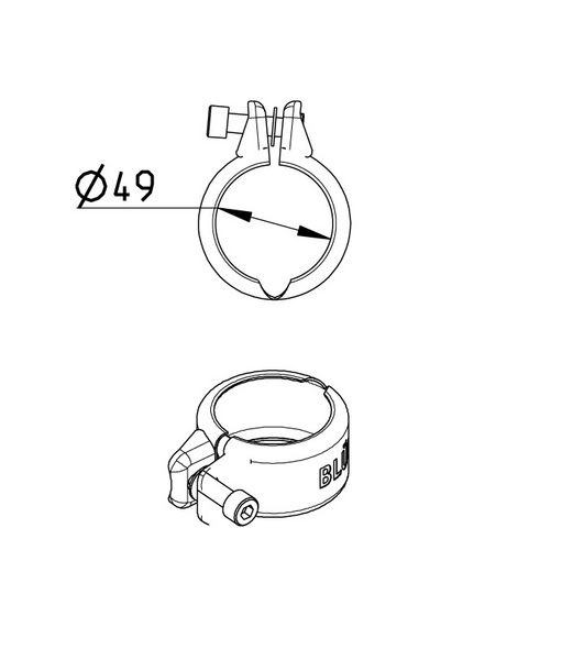 Liitospanta Blücher ruostumaton teräs 50mm