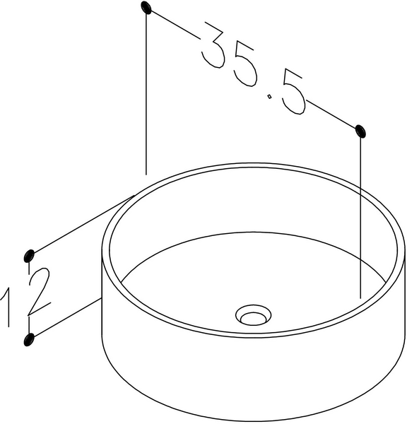 Malja allas Cello B valkoinen 35cm