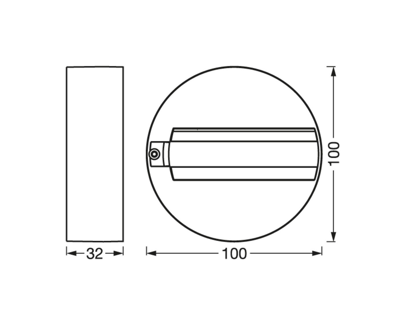 Kiskovalaisin kattoadapteri LEDVANCE Tracklight Round Base musta
