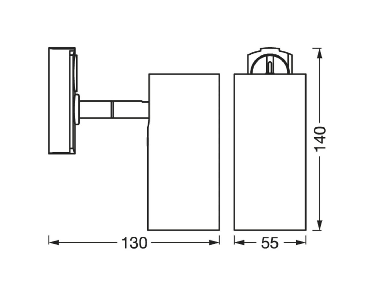 Kiskovalaisin LEDVANCE Tracklight Spot Cylinder GU10 valkoinen