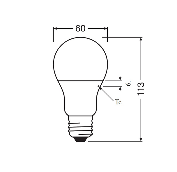 Led-lamppu OSRAM Base A60 806lm 2700K E27 3kpl