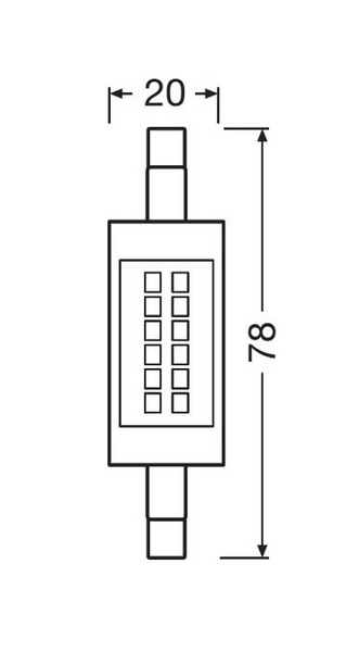 Lineaarilamppu OSRAM Parathom Line 78 60 6W/827 R7s