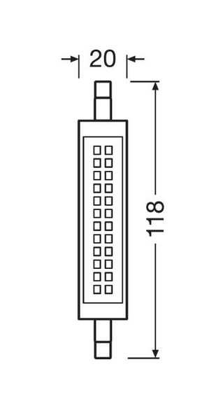 Lineaarilamppu OSRAM Parathom Line 118 100 11W/827 R7s