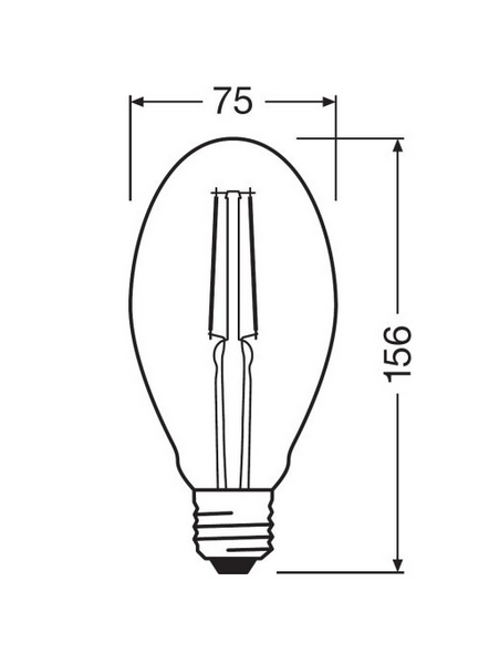 Led-lamppu OSRAM Vintage 1906 Oval 470lm 825 E27 Gold Fil