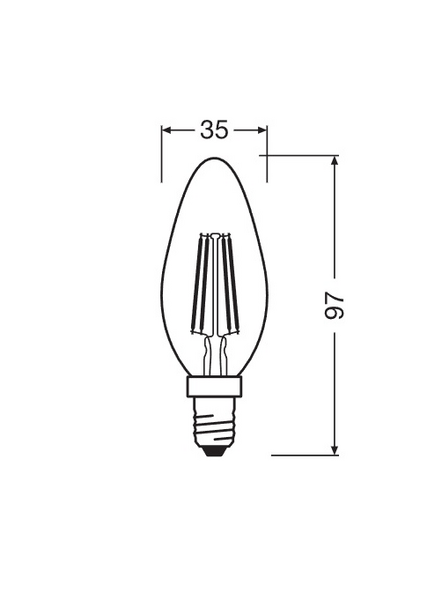 Led-kynttilälamppu OSRAM Star+ 470lm 827 E14 kirkas