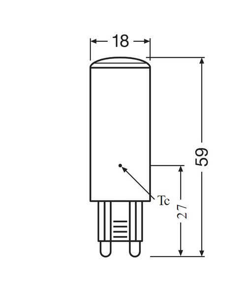 Pienoislamppu OSRAM Parathom+ PIN 40 4W/827 3-step himmennettävä G9