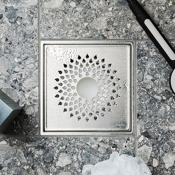 Neliökansi Purus Neliö Drop design-kansi 200x6mm aukollinen