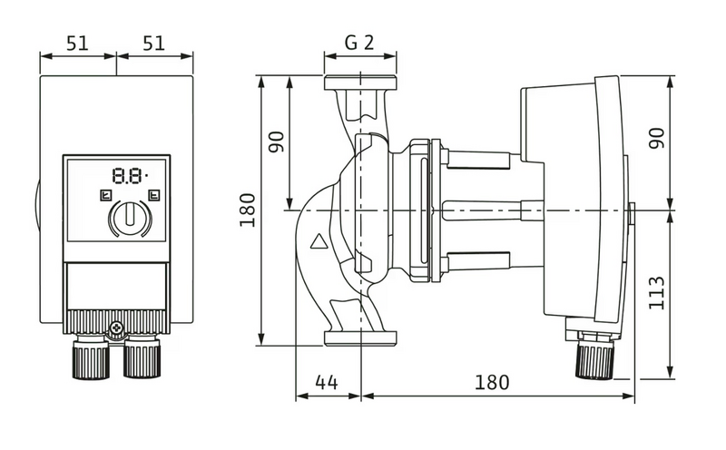 Lämpöjohtopumppu Wilo Yonos Maxo 30/0,5-7 Pn10