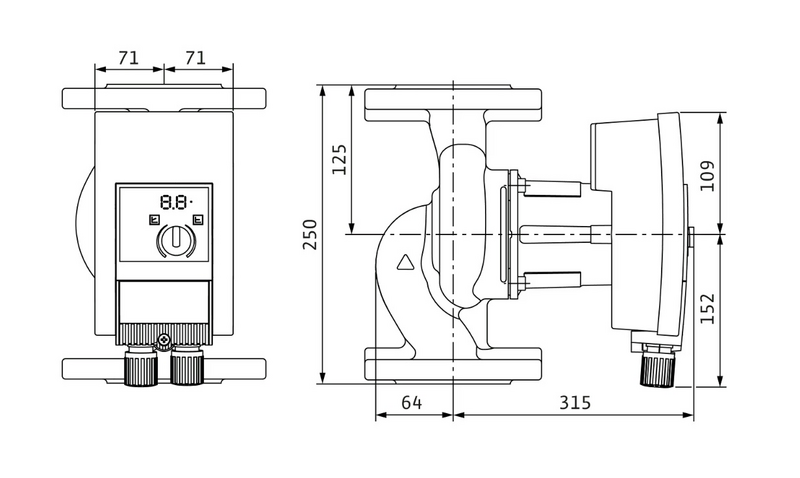 Lämpöjohtopumppu Wilo Yonos Maxo 40/0,5-12 pn6/10