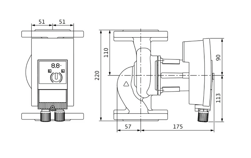 Lämpöjohtopumppu Wilo Yonos Maxo 40/0,5-4 Pn10