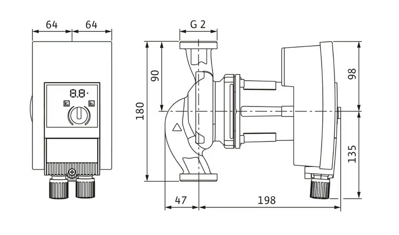 Lämpöjohtopumppu Wilo Yonos Maxo 30/0,5-12 Pn10