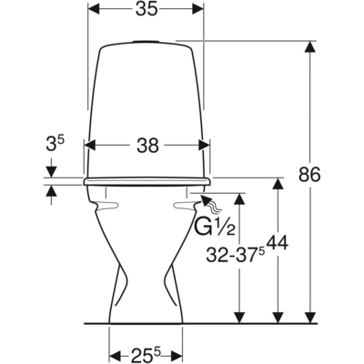 WC-istuin IDO Basic piilo pehmeä kansi