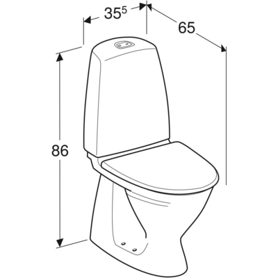 WC-istuin IDO Basic piilo pehmeä kansi