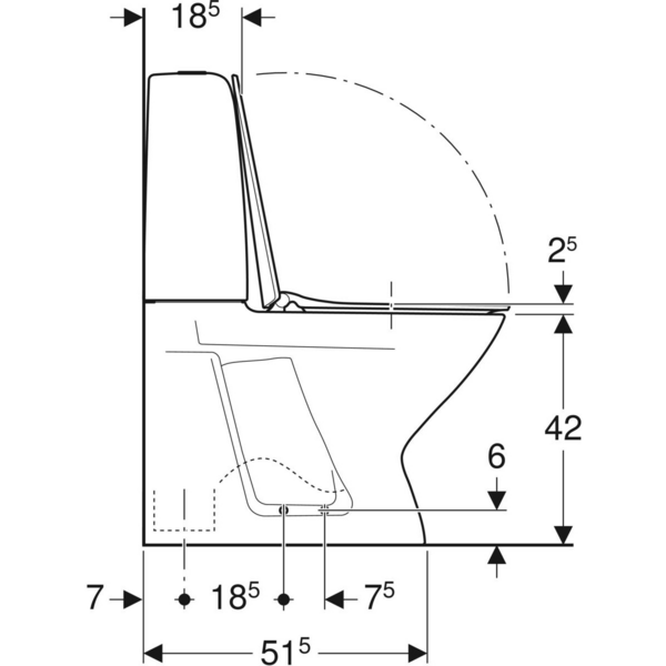 WC-istuin IDO Standard piilo pehmeä kansi