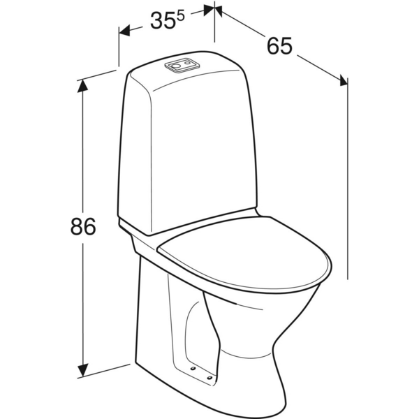 WC-istuin IDO Standard piilo pehmeä kansi