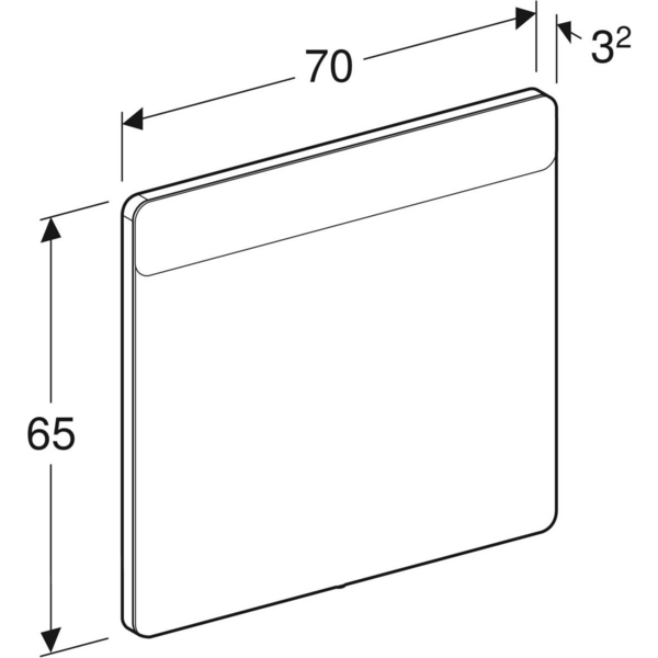 Tasopeili Geberit Option Square L70 K65 S3,2cm