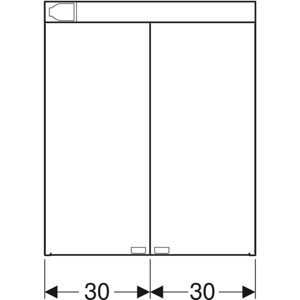 Peilikaappi IDO Reflect Basic L60 K67 S22cm valkoinen