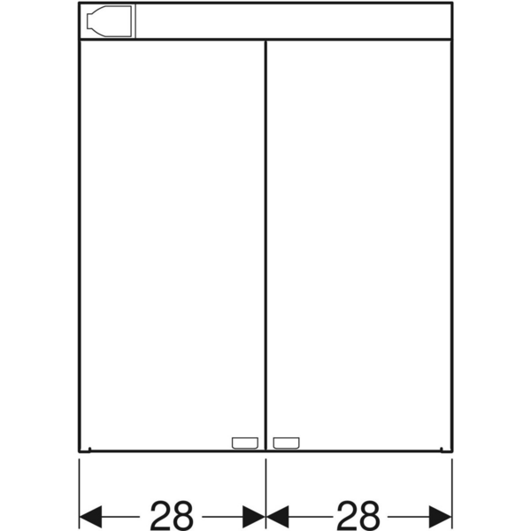 Peilikaappi IDO Reflect Basic L56 K67 S22cm valkoinen