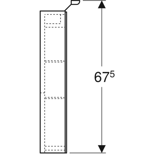 Peilikaappi IDO Reflect Top L80 K67,5 S17,5cm antrasiitti