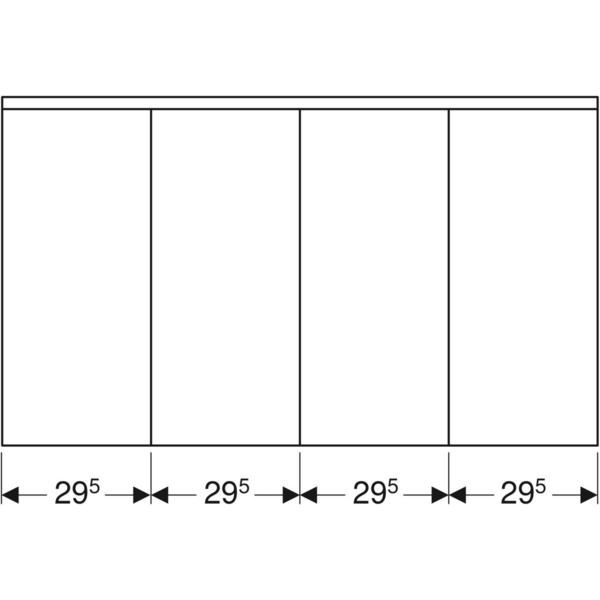 Peilikaappi IDO Reflect Inline L118,8 K69,5 S23cm valkoinen