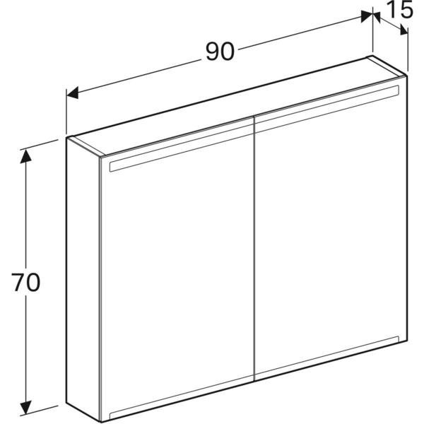 Peilikaappi IDO Reflect L90 K70 S15cm