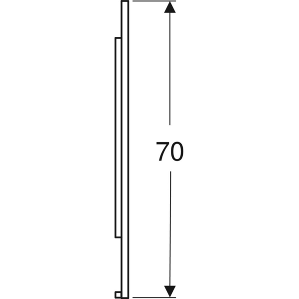 Tasopeili Geberit Option Plus Square L60 K70 S3,2cm musta matta