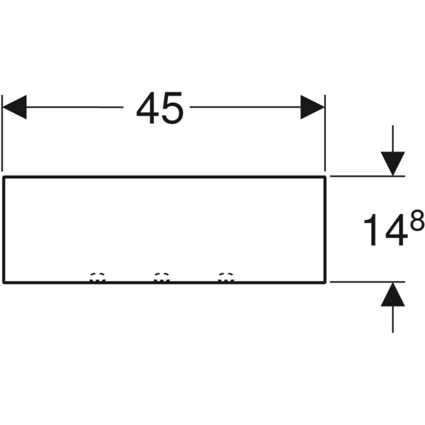 Seinähylly Geberit Smyle Square L45 K14,8 S15cm hikkoripuu