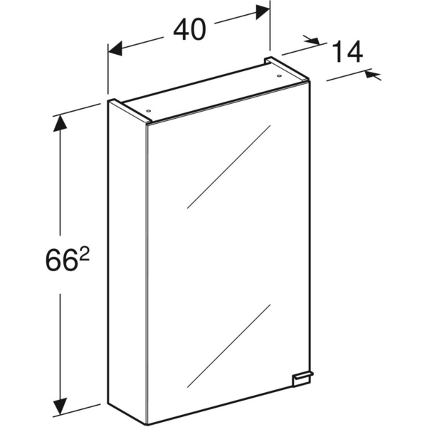 Peilikaappi IDO Reflect Clear L40 K66,2 S14cm valkoinen