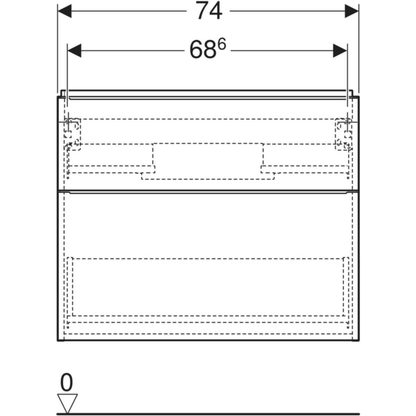 Allaskaappi Geberit iCon L74 K61,5 S41,6cm valkoinen
