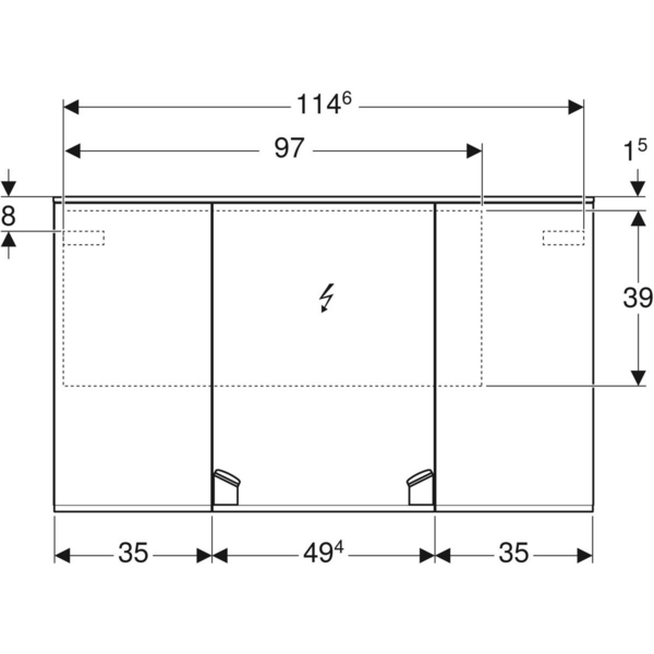 Peilikaappi IDO Reflect Plus L120 K70 S17,2cm