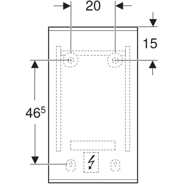 Tasopeili Geberit Option Plus Square L40 K70 S3,2cm musta matta