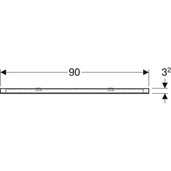 Tasopeili Geberit Option Square L90 K65 S3,2cm
