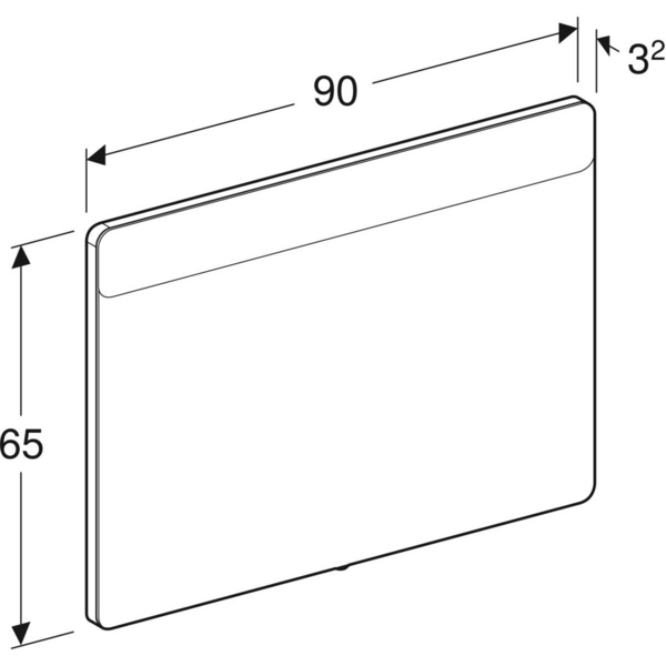 Tasopeili Geberit Option Square L90 K65 S3,2cm