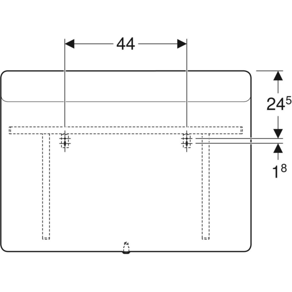 Tasopeili Geberit Option Square L90 K65 S3,2cm