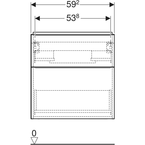 Allaskaappi Geberit iCon L59,2 K61,5 S41,6cm valkoinen