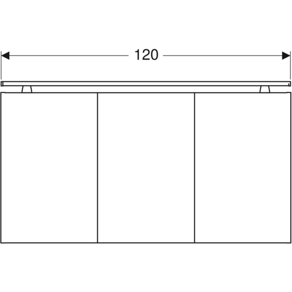 Peilikaappi IDO Reflect Top L120 K67,5 S17,5cm antrasiitti