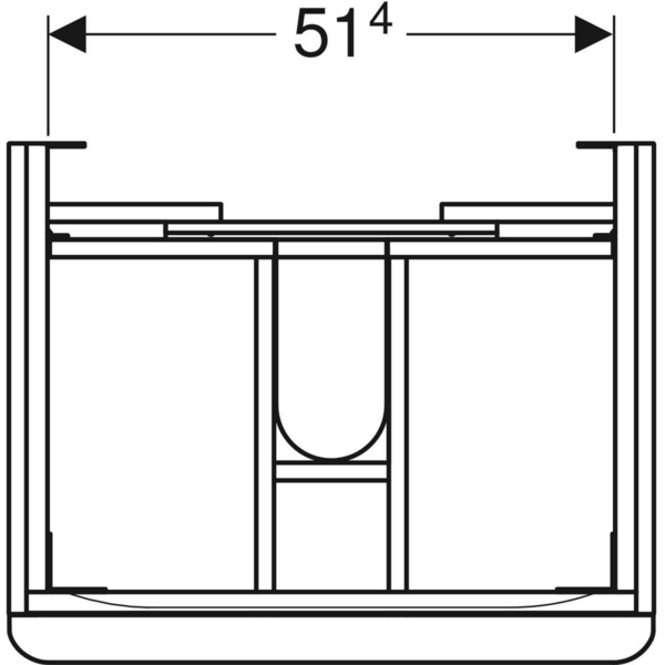 Allaskaappi Geberit Smyle Square K58,4 K61,7 S47cm hikkoripuu