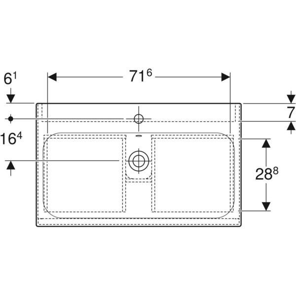 Allaskaappipaketti Geberit Renova Plan L80 K62,2 S48cm valkoinen