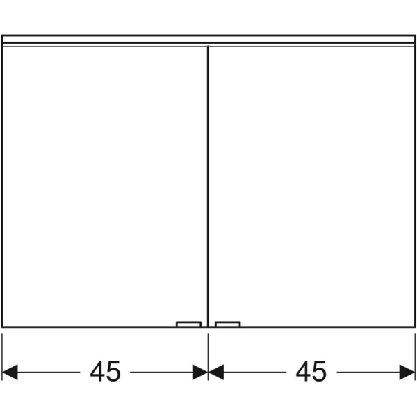 Peilikaappi IDO Reflect Spot L90 K63,5 S24cmvalkoinen