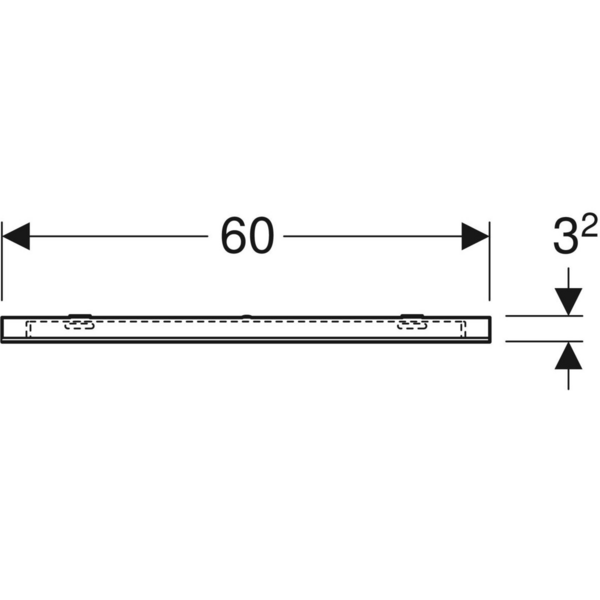 Tasopeili Geberit Option Square L60 K65 S3,2cm