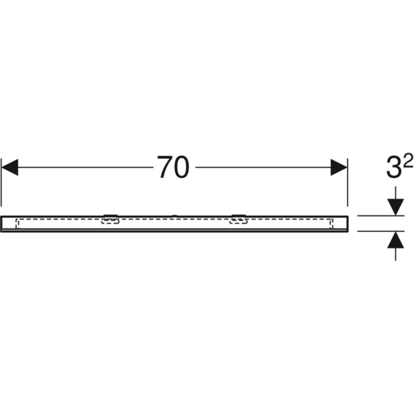 Tasopeili Geberit Option Square L70 K65 S3,2cm