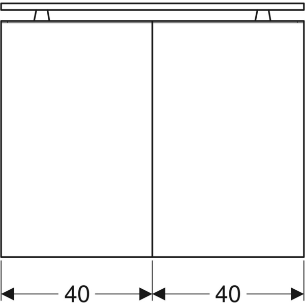 Peilikaappi IDO Reflect Top L80 K67,5 S17,5cm antrasiitti