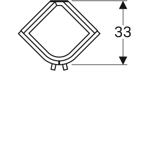 Allaskaappi Geberit Renova Compact L42,5 K60,4 S33cm valkoinen