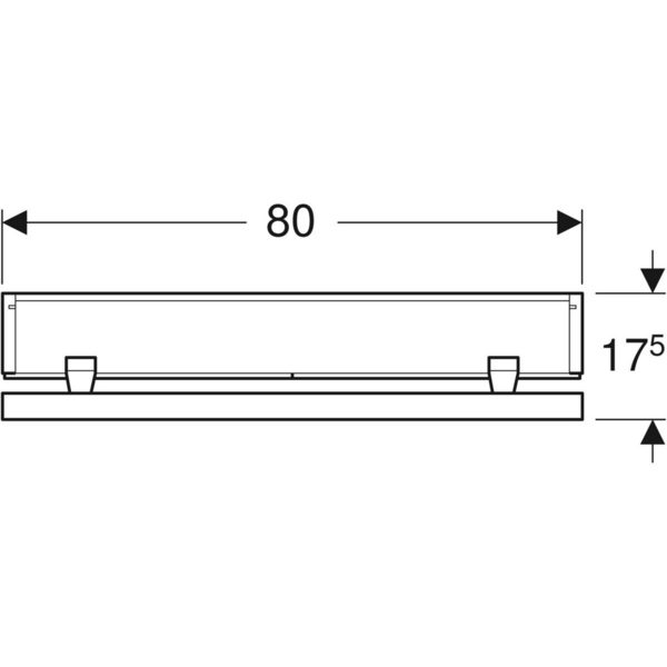 Peilikaappi IDO Reflect Top L80 K67,5 S17,5cm antrasiitti