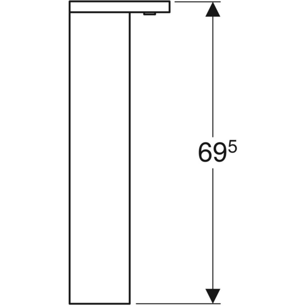 Peilikaappi IDO Reflect Inline L118,8 K69,5 S23cm valkoinen
