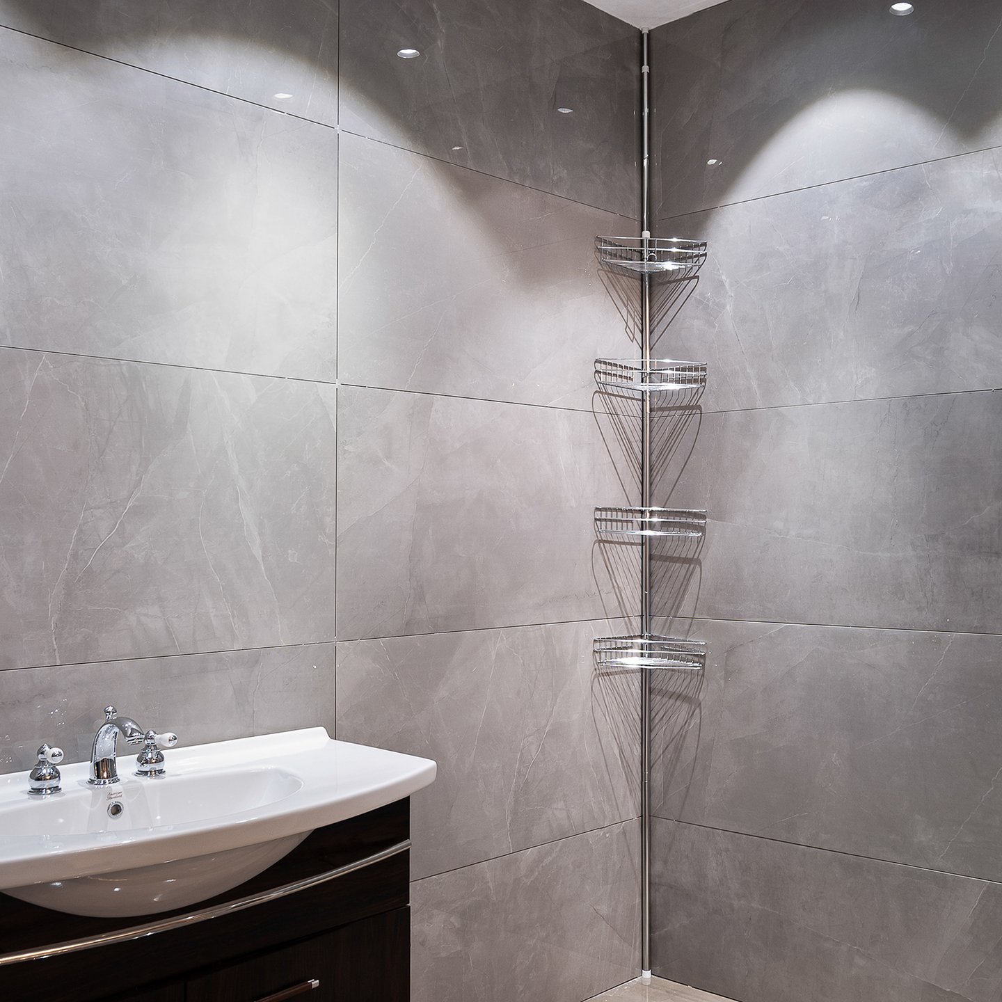 Suihkuhylly Cello teleskooppi 80-240cm kromi