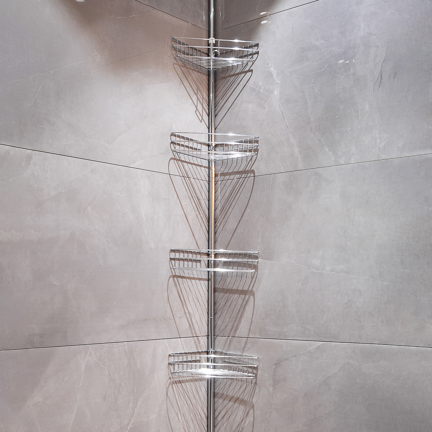 Suihkuhylly Cello teleskooppi 80-240cm kromi