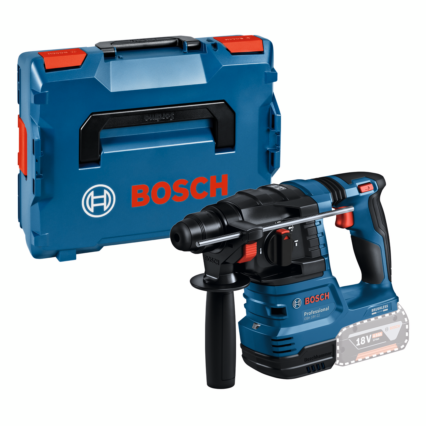 Akkuporavasara Bosch GBH 18V-22 Solo L-Boxx