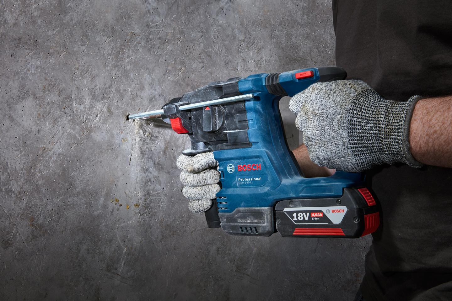 Akkuporavasara Bosch GBH 18V-22 GDE 18V-12 2x4,0Ah L-Boxx